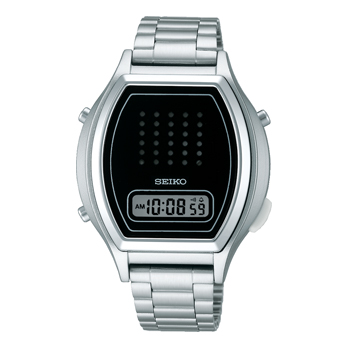 対象商品：ストップウォッチ付き音声腕時計（セイコー製・黒）（品番70304）