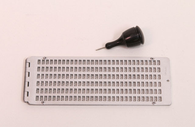 6行×30マス小型点字器　アルミ製(仲村製)